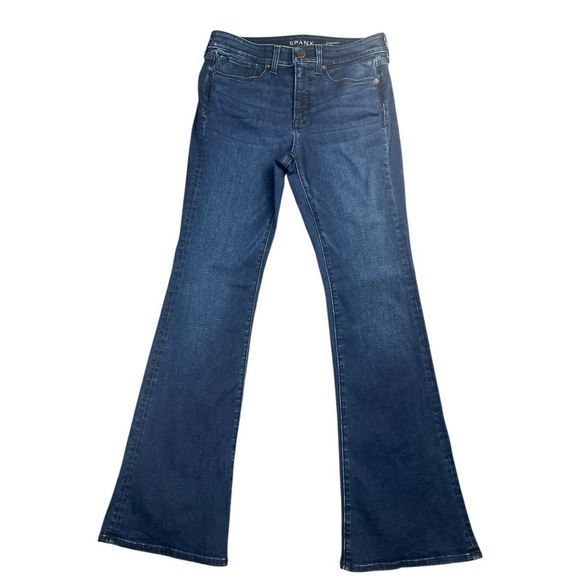 Spanx Women's SPANXsculpt ReDefine 5-Pocket Flare Jeans Dark Wash In Size 28 - Picture 1 of 6